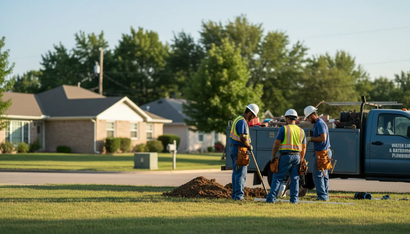 Residential water line and bathroom plumbing service in East Rochester, NY